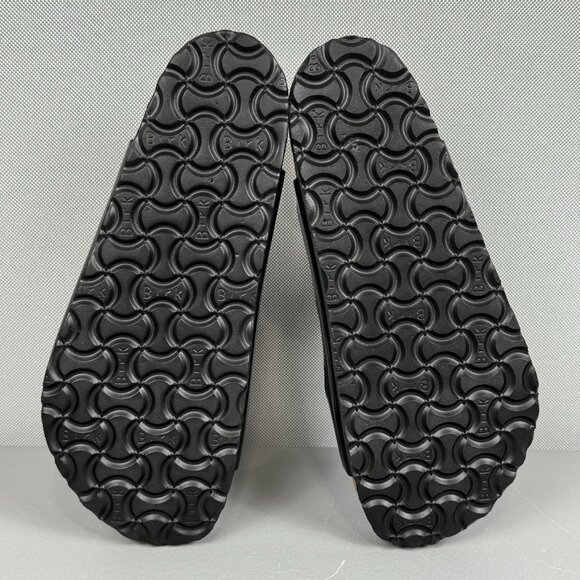 Birkenstock Florida Sandals Women 38 US 7 Black Patent Birko Flor 3 Strap Slides - Picture 7 of 11